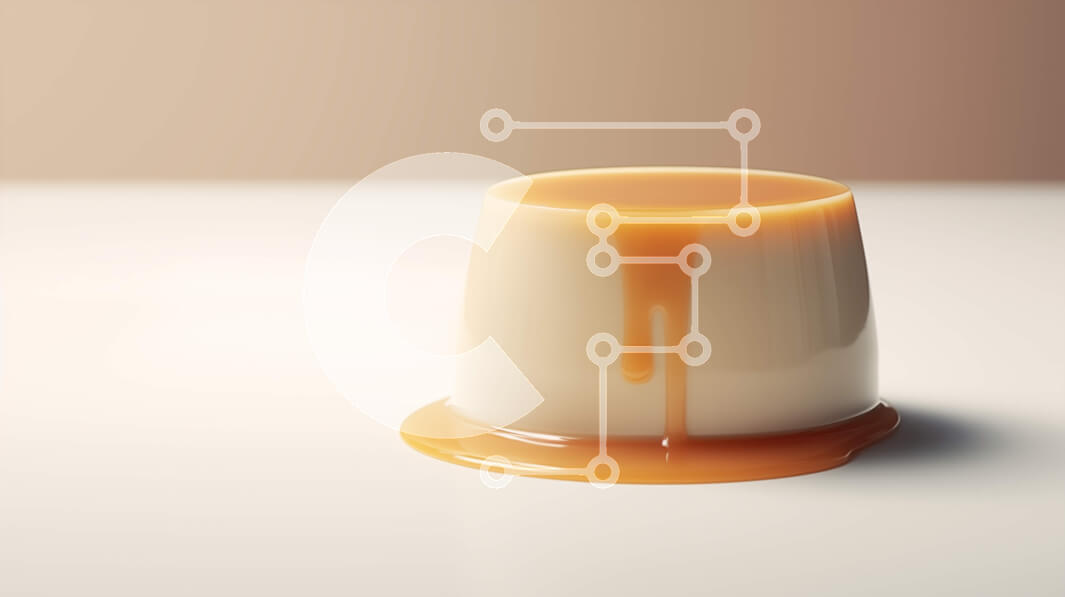 Σετ των 2 Intra Συλλεκτικό Ξύλινο Παζλ Plywood  4mm - Φλιτζάνι με σάλτσα καραμέλας στο τραπέζι Σε Ξύλινο Κουτί - Διαστάσεις: 10x10 cm – 25 κομμάτια