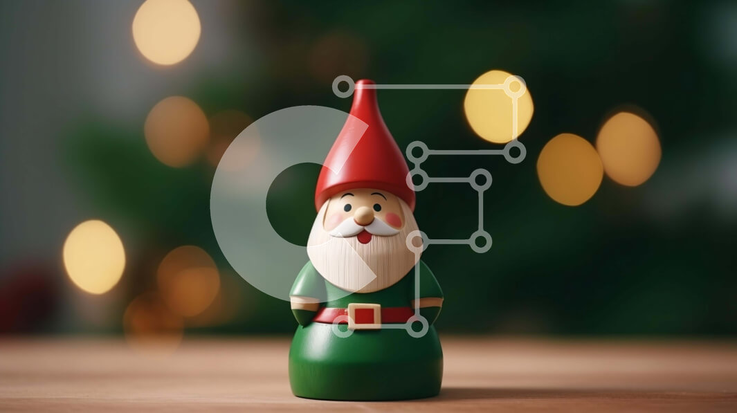 Intra Συλλεκτικό Ξύλινο Παζλ Plywood  4mm - Μικρό ξύλινο στολίδι με ειδώλιο καλικάντζαρο για την εορταστική περίοδο Σε Ξύλινο Κουτί - Διαστάσεις: 10x10 cm – 25 κομμάτια