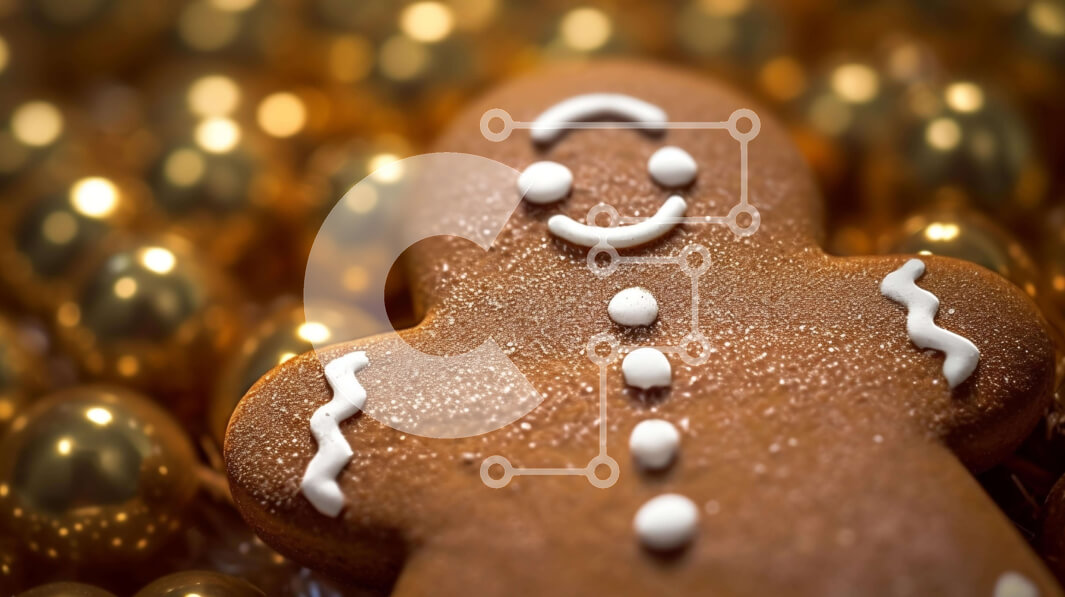 Σετ των 2 Intra Συλλεκτικό Ξύλινο Παζλ Plywood  4mm - Μελόψωμο άνθρωπος με χρυσές μπάλες Σε Ξύλινο Κουτί - Διαστάσεις: 10x10 cm – 25 κομμάτια