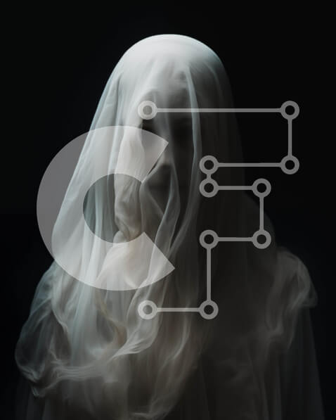 Intra Συλλεκτικό Ξύλινο Παζλ Plywood  4mm - Μυστηριώδης Ghostly Woman που στέκεται στο σκοτάδι Σε Ξύλινο Κουτί - Διαστάσεις Puzzle: 10x10 cm – 25 κομμάτια