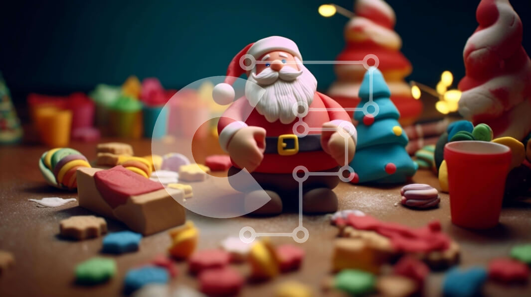 Intra Συλλεκτικό Ξύλινο Παζλ Plywood  4mm - Ειδώλιο Άγιου Βασίλη με ζαχαρωτά και μπισκότα Σε Ξύλινο Κουτί - Διαστάσεις: 10x10 cm – 25 κομμάτια