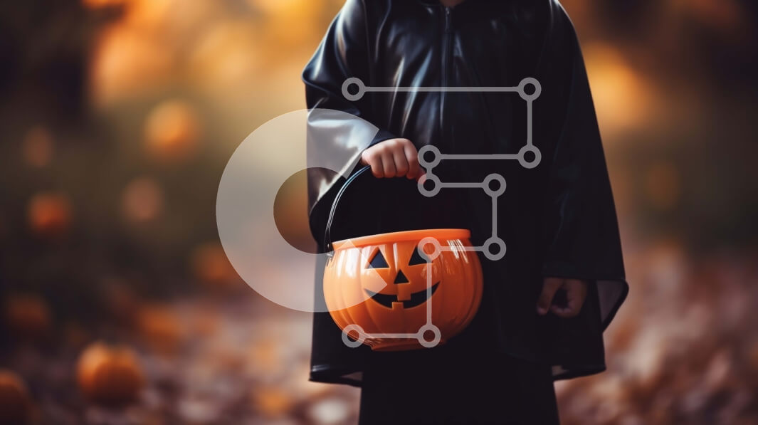 Intra Συλλεκτικό Ξύλινο Παζλ Plywood  4mm - Παιδί με την κολοκύθα αποκριών Σε Ξύλινο Κουτί - Διαστάσεις Puzzle: 10x10 cm – 25 κομμάτια