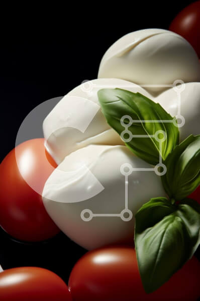 Σετ των 2 Intra Συλλεκτικό Ξύλινο Παζλ Plywood  4mm - Ποικιλία τυριών με μοτσαρέλα, ντομάτες και φύλλα βασιλικού Σε Ξύλινο Κουτί - Διαστάσεις: 10x10 cm – 25 κομμάτια