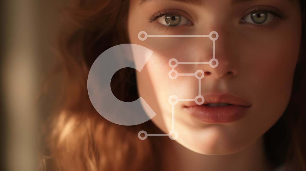 Intra Συλλεκτικό Ξύλινο Παζλ Plywood  4mm - Εκπληκτικό πορτρέτο μιας γυναίκας με σγουρά καστανά μαλλιά και πράσινα μάτια Σε Ξύλινο Κουτί - Διαστάσεις Puzzle: 10x10 cm – 25 κομμάτια