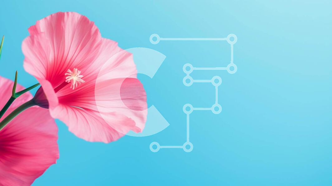 Intra Συλλεκτικό Ξύλινο Παζλ Plywood  4mm - Δύο ροζ λουλούδια σε μπλε φόντο Σε Ξύλινο Κουτί - Διαστάσεις: 10x10 cm – 25 κομμάτια