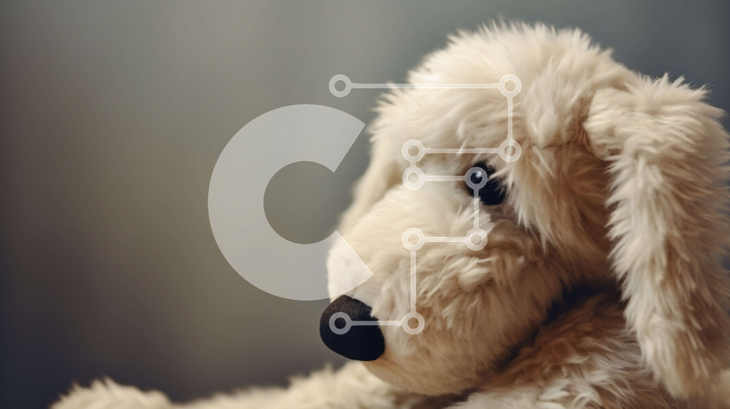 Intra Συλλεκτικό Ξύλινο Παζλ Plywood  4mm - Αξιολάτρευτο λευκό γεμιστό σκυλί με μαύρες κηλίδες Σε Ξύλινο Κουτί - Διαστάσεις: 10x10 cm – 25 κομμάτια