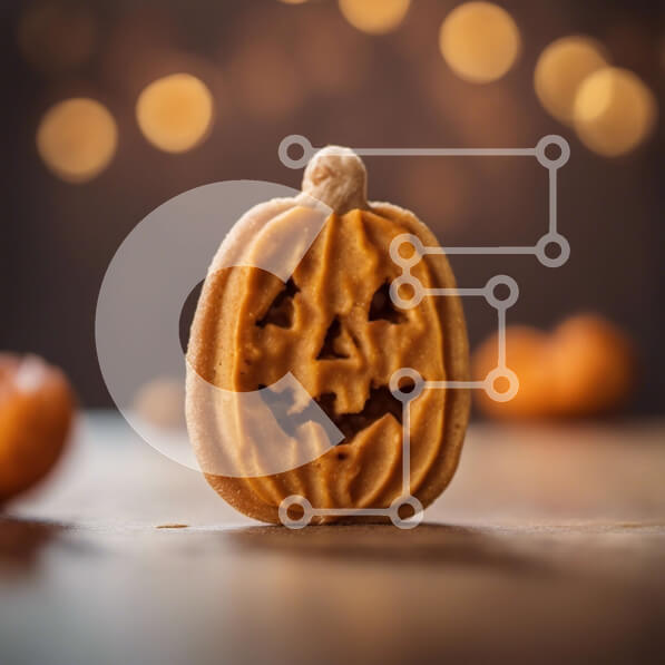 Σετ των 2 Intra Συλλεκτικό Ξύλινο Παζλ Plywood  4mm - Μικρό μπισκότο σε σχήμα κολοκύθας σε φόντο ξύλινο τραπέζι Σε Ξύλινο Κουτί - Διαστάσεις: 10x10 cm – 25 κομμάτια