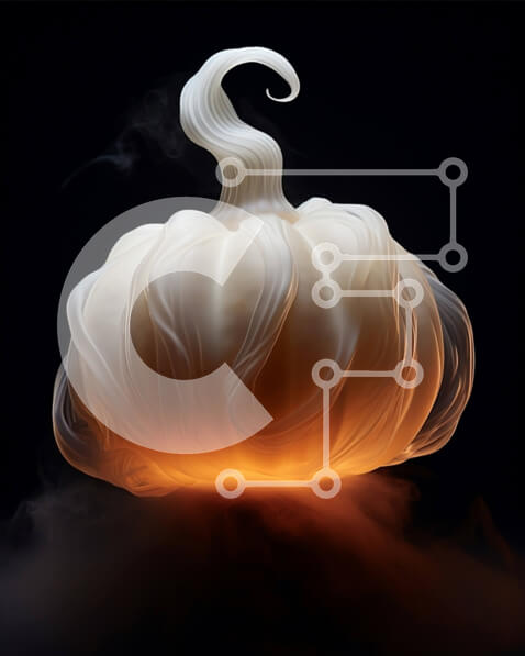 Intra Συλλεκτικό Ξύλινο Παζλ Plywood  4mm - Πλωτή λευκή κολοκύθα με καπνό Σε Ξύλινο Κουτί - Διαστάσεις: 10x10 cm – 25 κομμάτια