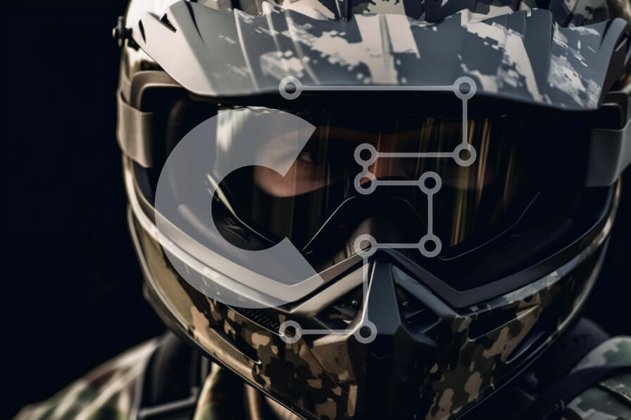 Intra Συλλεκτικό Ξύλινο Παζλ Plywood  4mm - Άτομο με εξοπλισμό παραλλαγής με εστιασμένο βλέμμα Σε Ξύλινο Κουτί - Διαστάσεις Puzzle: 10x10 cm – 25 κομμάτια