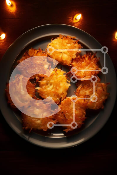 Σετ των 2 Intra Συλλεκτικό Ξύλινο Παζλ Plywood  4mm - Πιάτο με τηγανητές πατάτες με κεριά και γαρνιτούρες Σε Ξύλινο Κουτί - Διαστάσεις: 10x10 cm – 25 κομμάτια