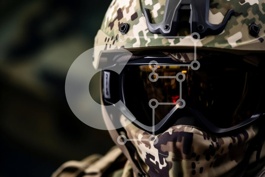 Intra Συλλεκτικό Ξύλινο Παζλ Plywood  4mm - Στρατιώτης με καμουφλάζ χακί με γυαλιά Σε Ξύλινο Κουτί - Διαστάσεις Puzzle: 10x10 cm – 25 κομμάτια