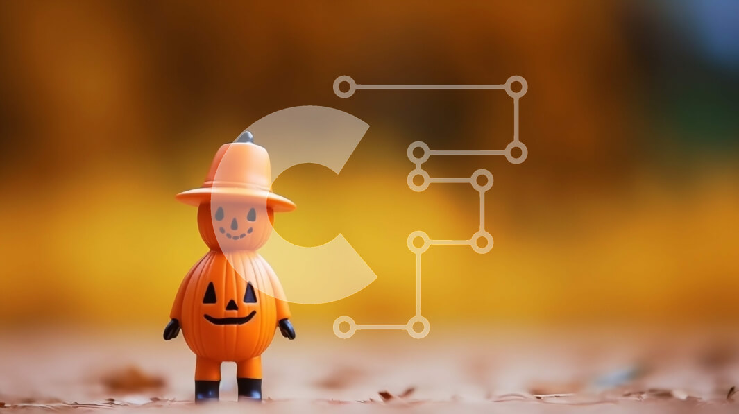 Intra Συλλεκτικό Ξύλινο Παζλ Plywood  4mm - Παιχνίδι κολοκύθας αποκριών με καπέλο Jack-o'-lantern και φθινοπωρινά φύλλα Σε Ξύλινο Κουτί - Διαστάσεις Puzzle: 10x10 cm – 25 κομμάτια