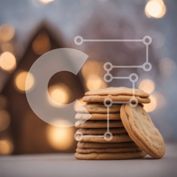 Σετ των 2 Intra Συλλεκτικό Ξύλινο Παζλ Plywood  4mm - Στοίβα από μπισκότα και μελόψωμο σε φωτισμένο φόντο Σε Ξύλινο Κουτί - Διαστάσεις: 10x10 cm – 25 κομμάτια