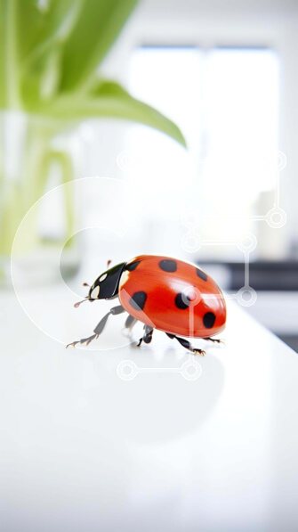 Σετ των 2 Intra Συλλεκτικό Ξύλινο Παζλ Plywood  4mm - Πασχαλίτσα στον πάγκο με φυτά σε γλάστρες και σκεύη Σε Ξύλινο Κουτί - Διαστάσεις: 10x10 cm – 25 κομμάτια