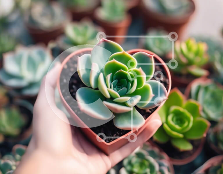 Intra Συλλεκτικό Ξύλινο Παζλ Plywood  4mm - Παχύφυτο σε σχήμα καρδιάς στο χέρι Σε Ξύλινο Κουτί - Διαστάσεις: 10x10 cm – 25 κομμάτια