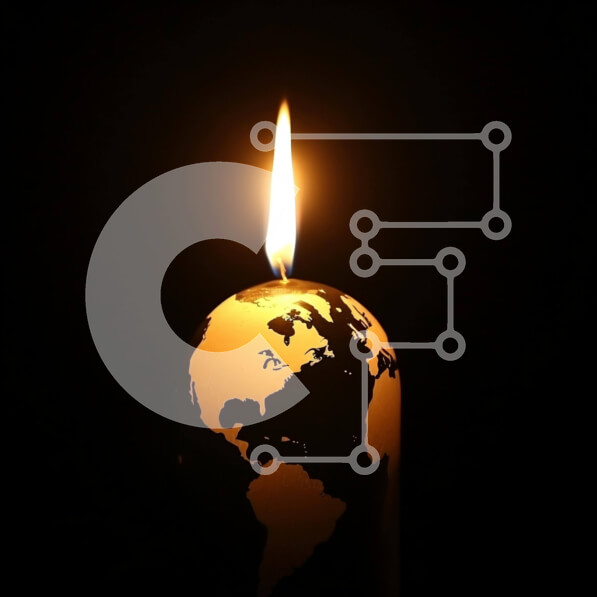 Intra Συλλεκτικό Ξύλινο Παζλ Plywood  4mm - Αναμμένο κερί σε σχήμα Γης για ευαισθητοποίηση για την υπερθέρμανση του πλανήτη Σε Ξύλινο Κουτί - Διαστάσεις: 10x10 cm – 25 κομμάτια