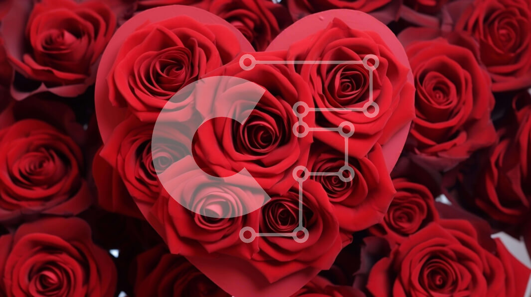 Intra Συλλεκτικό Ξύλινο Παζλ Plywood  4mm - Σύνθεση σε σχήμα καρδιάς από κόκκινα τριαντάφυλλα για την ημέρα του Αγίου Βαλεντίνου Σε Ξύλινο Κουτί - Διαστάσεις Puzzle: 10x10 cm – 25 κομμάτια