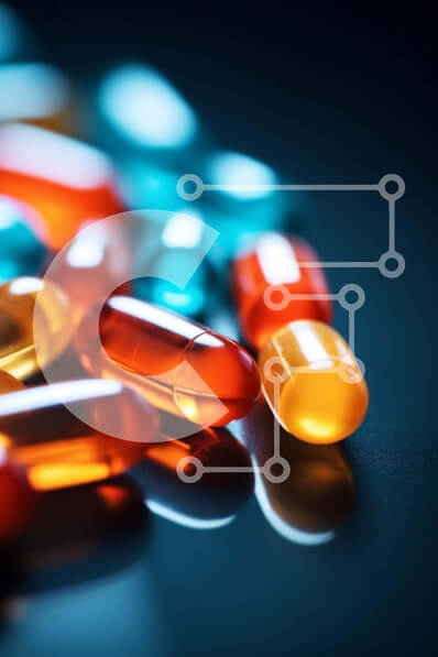 Intra Συλλεκτικό Ξύλινο Παζλ Plywood  4mm - Πολύχρωμες κάψουλες χαπιών που τακτοποιούνται σε μια στοίβα Σε Ξύλινο Κουτί - Διαστάσεις Puzzle: 10x10 cm – 25 κομμάτια