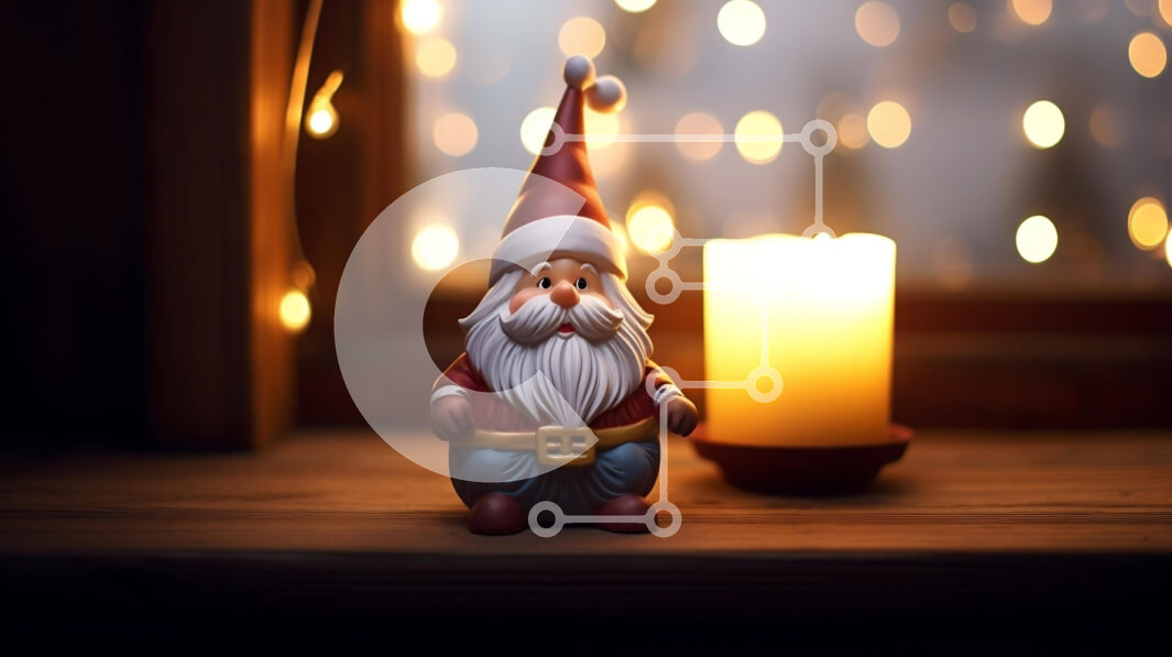 Intra Συλλεκτικό Ξύλινο Παζλ Plywood  4mm - Εορταστικό ειδώλιο Άγιου Βασίλη στο περβάζι παραθύρου Σε Ξύλινο Κουτί - Διαστάσεις: 10x10 cm – 25 κομμάτια