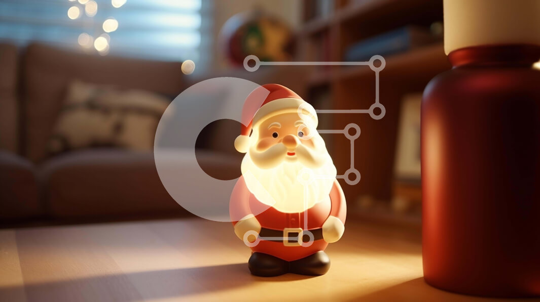 Intra Συλλεκτικό Ξύλινο Παζλ Plywood  4mm - Μικρό ειδώλιο Άγιου Βασίλη μπροστά από το τζάκι Σε Ξύλινο Κουτί - Διαστάσεις: 10x10 cm – 25 κομμάτια