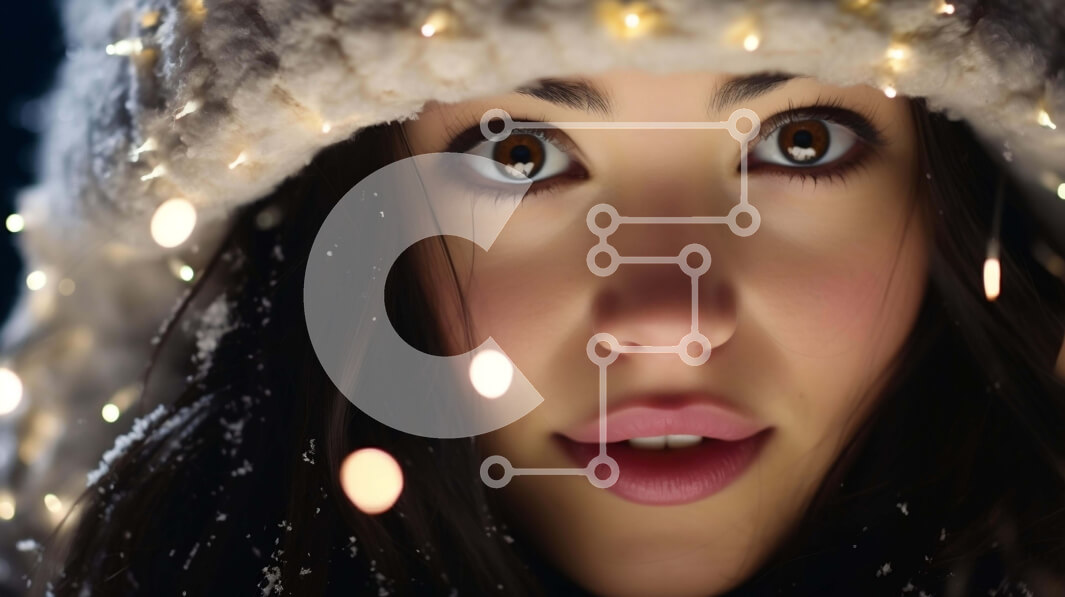 Intra Συλλεκτικό Ξύλινο Παζλ Plywood  4mm - Winter Wonderland: Νεαρή γυναίκα ντυμένη για την περίοδο των γιορτών Σε Ξύλινο Κουτί - Διαστάσεις Puzzle: 10x10 cm – 25 κομμάτια