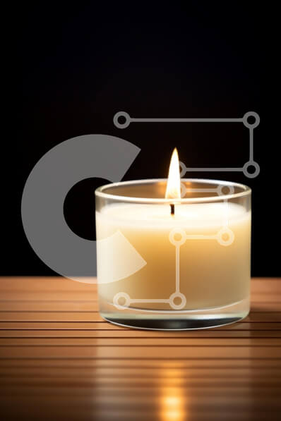 Intra Συλλεκτικό Ξύλινο Παζλ Plywood  4mm - Πλωτό κερί σε ξύλινο τραπέζι Σε Ξύλινο Κουτί - Διαστάσεις: 10x10 cm – 25 κομμάτια