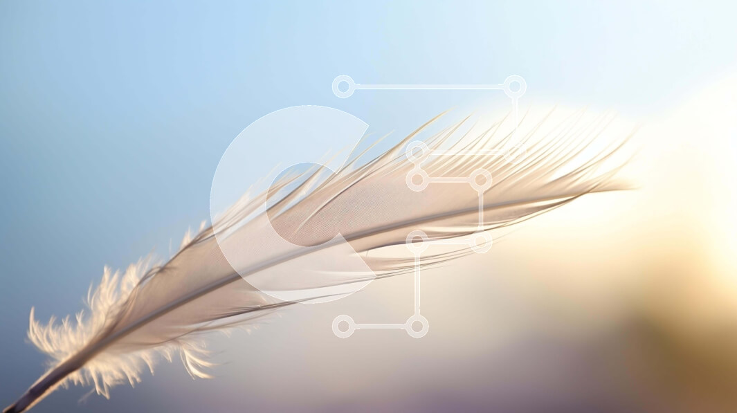 Intra Συλλεκτικό Ξύλινο Παζλ Plywood  4mm - Μονό λευκό φτερό που επιπλέει στο μπλε ουρανό Σε Ξύλινο Κουτί - Διαστάσεις: 10x10 cm – 25 κομμάτια