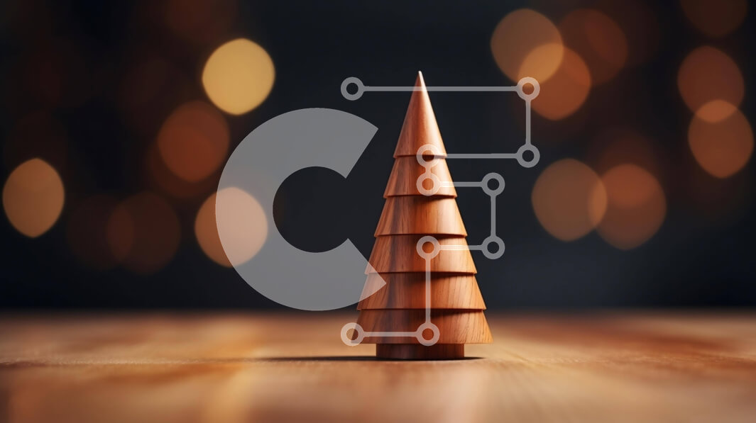 Intra Συλλεκτικό Ξύλινο Παζλ Plywood  4mm - Μικρό ξύλινο στολίδι δέντρου στο τραπέζι με θολά φώτα φόντου Σε Ξύλινο Κουτί - Διαστάσεις Puzzle: 10x10 cm – 25 κομμάτια