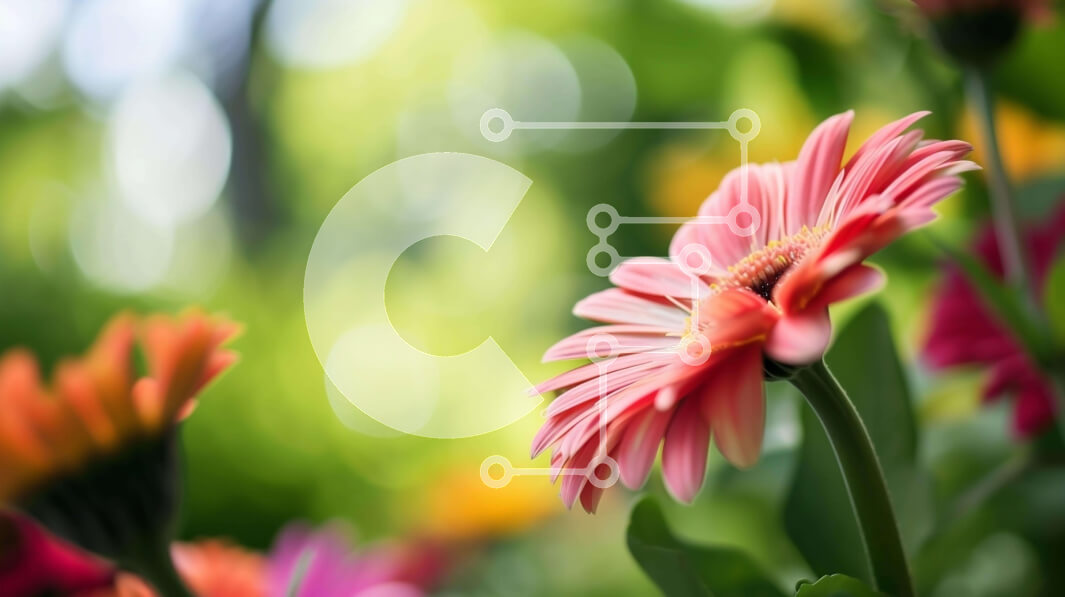 Intra Συλλεκτικό Ξύλινο Παζλ Plywood  4mm - Ζωντανό ροζ λουλούδι σε φυσικό περιβάλλον Σε Ξύλινο Κουτί - Διαστάσεις: 10x10 cm – 25 κομμάτια