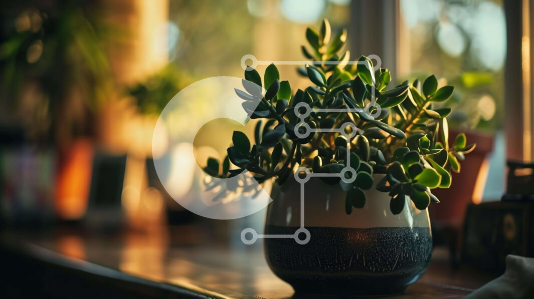 Intra Συλλεκτικό Ξύλινο Παζλ Plywood  4mm - Υγιές φυτό σε γλάστρα δίπλα στο παράθυρο Σε Ξύλινο Κουτί - Διαστάσεις Puzzle: 10x10 cm – 25 κομμάτια