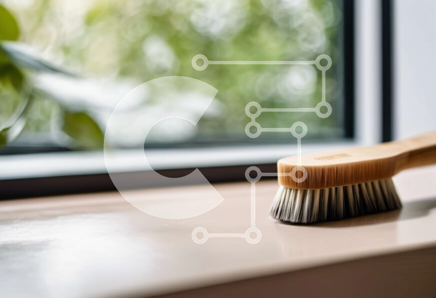 Intra Συλλεκτικό Ξύλινο Παζλ Plywood  4mm - Ξύλινη βούρτσα στο περβάζι παραθύρου Σε Ξύλινο Κουτί - Διαστάσεις Puzzle: 10x10 cm – 25 κομμάτια