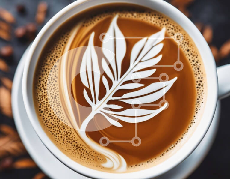 Σετ των 2 Intra Συλλεκτικό Ξύλινο Παζλ Plywood  4mm - Καλλιτεχνική κούπα καφέ με κόκκους καφέ Σε Ξύλινο Κουτί - Διαστάσεις: 10x10 cm – 25 κομμάτια