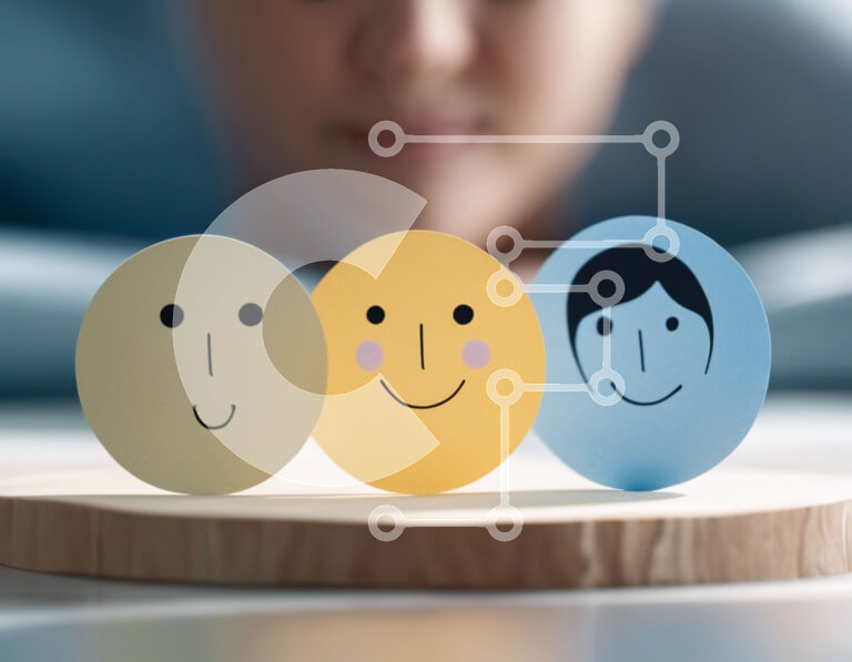 Intra Συλλεκτικό Ξύλινο Παζλ Plywood  4mm - Πολύχρωμα κοψίματα από χαρτί Smiley-Face σε ξύλινο δίσκο Σε Ξύλινο Κουτί - Διαστάσεις Puzzle: 10x10 cm – 25 κομμάτια