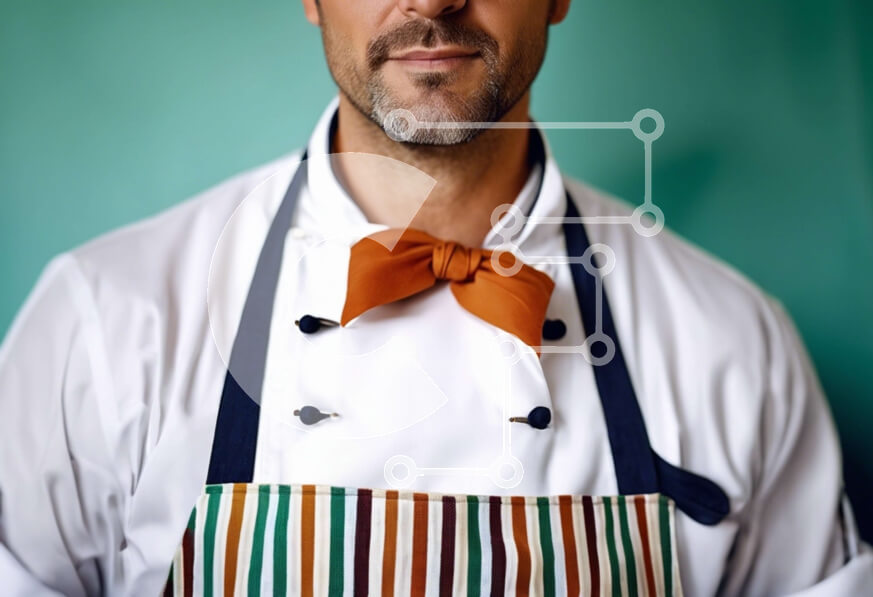 Intra Συλλεκτικό Ξύλινο Παζλ Plywood  4mm - Σεφ με πορτοκαλί καπέλο και λευκό σακάκι Σε Ξύλινο Κουτί - Διαστάσεις Puzzle: 10x10 cm – 25 κομμάτια