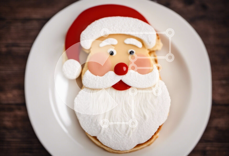 Σετ των 2 Intra Συλλεκτικό Ξύλινο Παζλ Plywood  4mm - Τούρτα σε σχήμα Άγιου Βασίλη για ειδικές περιστάσεις Σε Ξύλινο Κουτί - Διαστάσεις: 10x10 cm – 25 κομμάτια