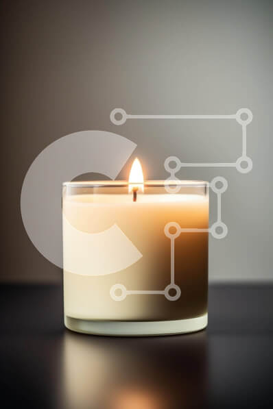 Intra Συλλεκτικό Ξύλινο Παζλ Plywood  4mm - Αναμμένο κερί σε γυάλινο δοχείο Σε Ξύλινο Κουτί - Διαστάσεις: 10x10 cm – 25 κομμάτια