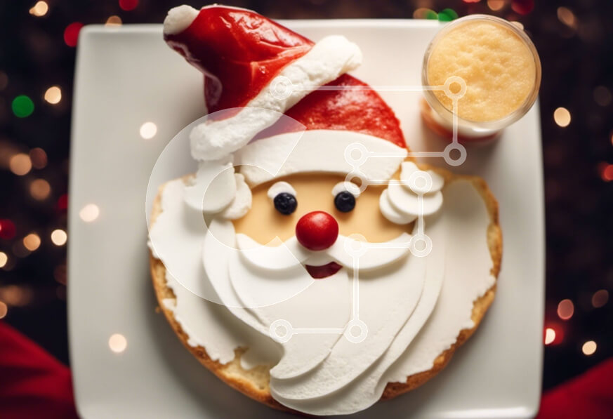 Intra Συλλεκτικό Ξύλινο Παζλ Plywood  4mm - Γιορτινό κέικ Άγιου Βασίλη με χυμό πορτοκαλιού Σε Ξύλινο Κουτί - Διαστάσεις: 10x10 cm – 25 κομμάτια