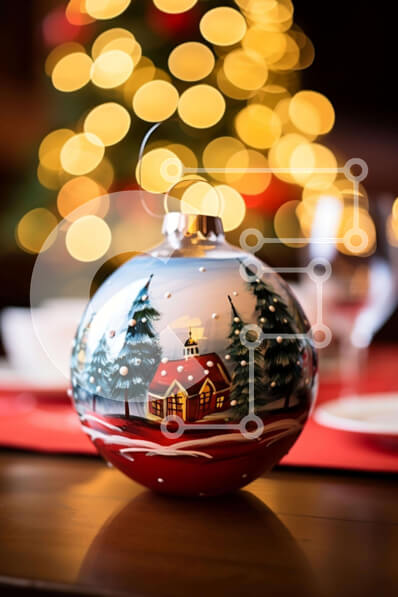 Intra Συλλεκτικό Ξύλινο Παζλ Plywood  4mm - Πολύχρωμο τραπέζι με πιάτα, κύπελλα και ασημικά Σε Ξύλινο Κουτί - Διαστάσεις Puzzle: 10x10 cm – 25 κομμάτια