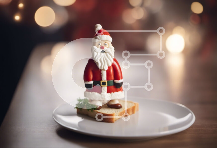 Σετ των 2 Intra Συλλεκτικό Ξύλινο Παζλ Plywood  4mm - Ειδώλιο Άγιου Βασίλη στο ψωμί Σε Ξύλινο Κουτί - Διαστάσεις: 10x10 cm – 25 κομμάτια