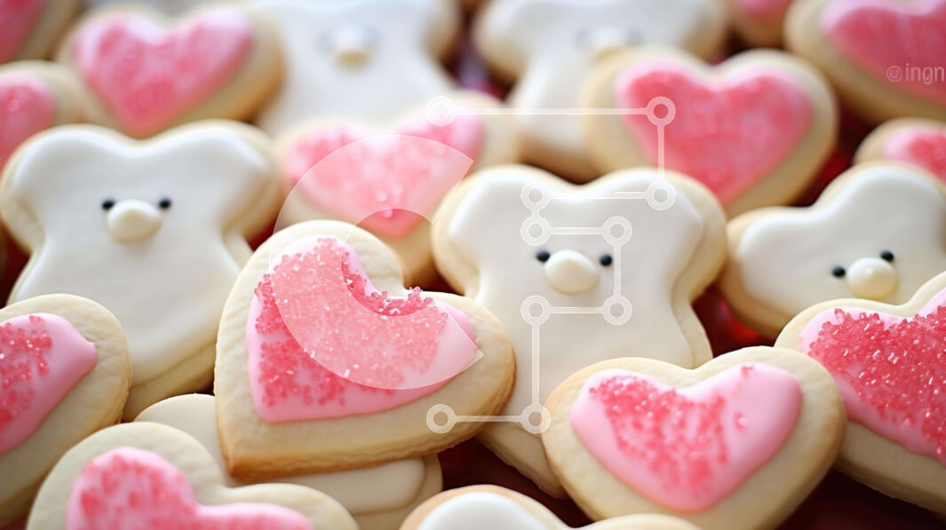 Σετ των 2 Intra Συλλεκτικό Ξύλινο Παζλ Plywood  4mm - Διάφορα διακοσμημένα μπισκότα σε διάφορα σχήματα Σε Ξύλινο Κουτί - Διαστάσεις: 10x10 cm – 25 κομμάτια