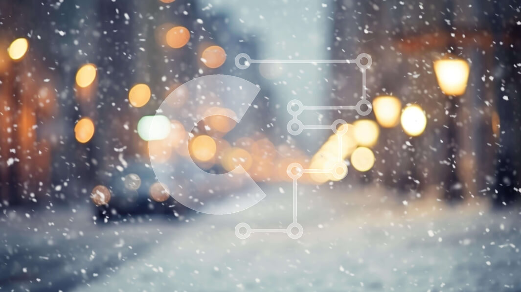 Intra Συλλεκτικό Ξύλινο Παζλ Plywood  4mm - Χιονισμένη οδός το χειμώνα Σε Ξύλινο Κουτί - Διαστάσεις Puzzle: 10x10 cm – 25 κομμάτια