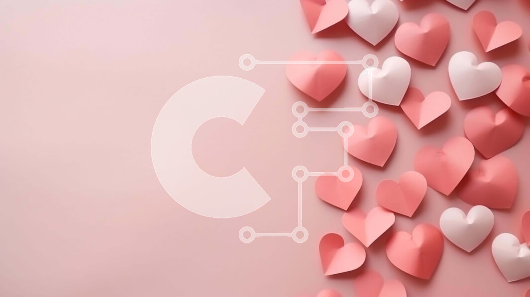 Intra Συλλεκτικό Ξύλινο Παζλ Plywood  4mm - Διακόσμηση για την ημέρα του Αγίου Βαλεντίνου με ροζ και λευκές καρδιές σε ροζ φόντο Σε Ξύλινο Κουτί - Διαστάσεις: 10x10 cm – 25 κομμάτια