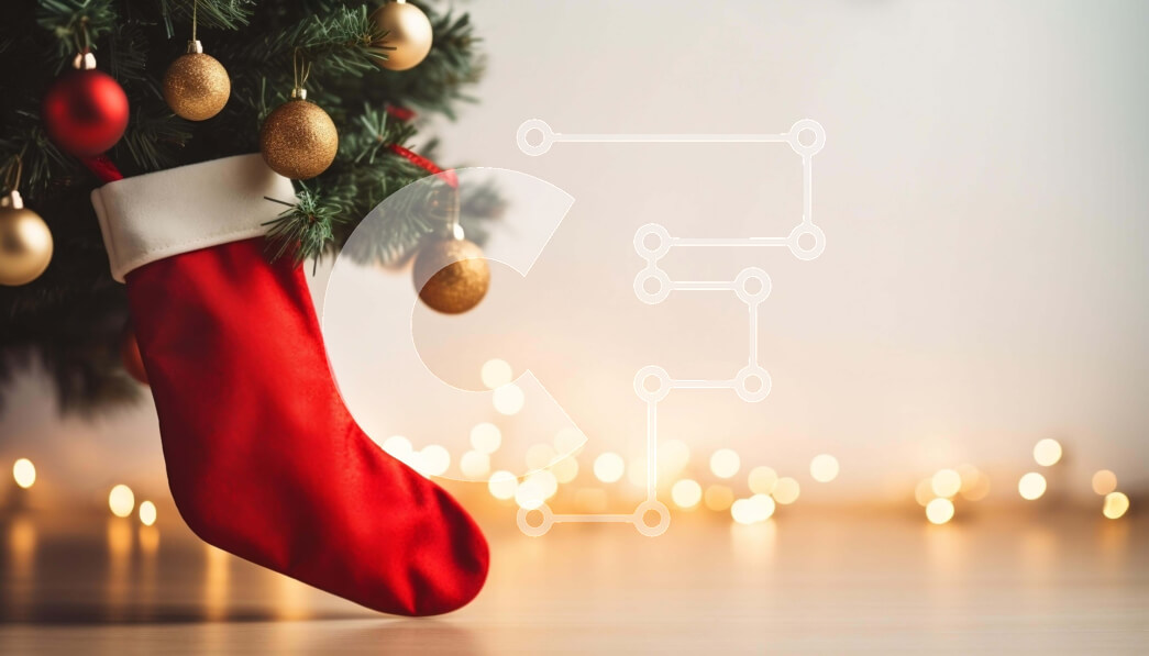 Intra Συλλεκτικό Ξύλινο Παζλ Plywood  4mm - Χριστουγεννιάτικο δέντρο με κάλτσες και φώτα που αναβοσβήνουν Σε Ξύλινο Κουτί - Διαστάσεις: 10x10 cm – 25 κομμάτια