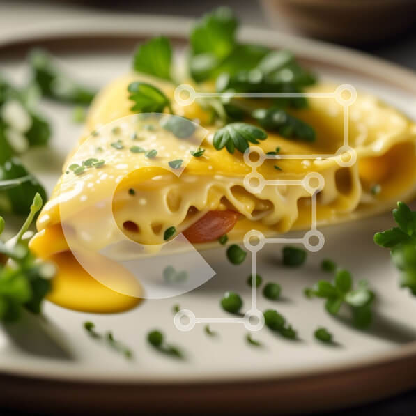 Σετ των 2 Intra Συλλεκτικό Ξύλινο Παζλ Plywood  4mm - Νόστιμη φέτα τυρί και ομελέτα λαχανικών με μαϊντανό Σε Ξύλινο Κουτί - Διαστάσεις: 10x10 cm – 25 κομμάτια