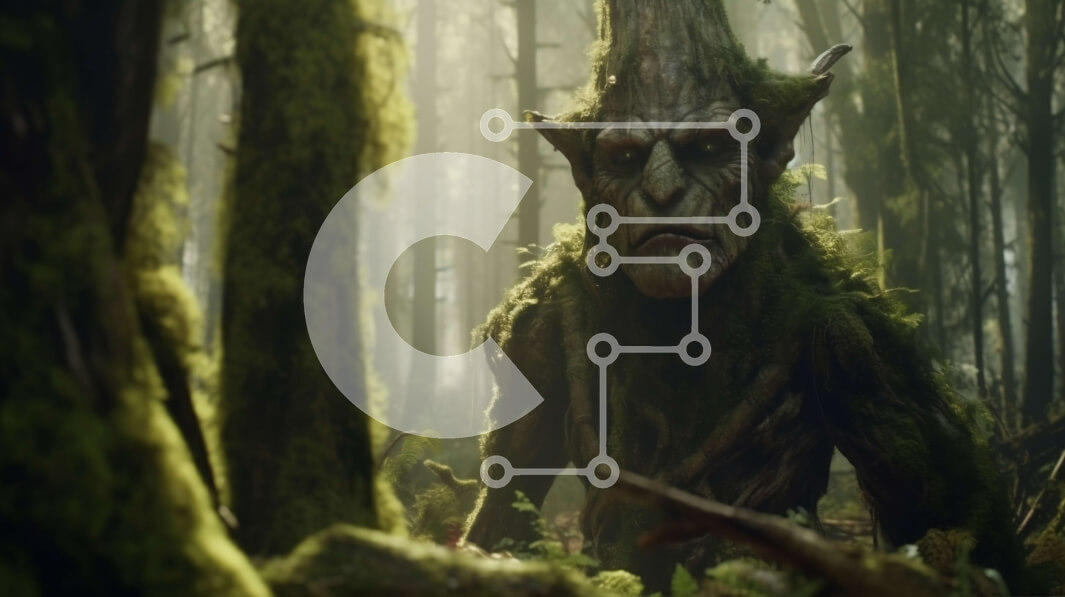 Intra Συλλεκτικό Ξύλινο Παζλ Plywood  4mm - Μυστηριώδης και επικίνδυνη σκηνή ενός καλικάντζαρου σε ένα δάσος Σε Ξύλινο Κουτί - Διαστάσεις Puzzle: 10x10 cm – 25 κομμάτια