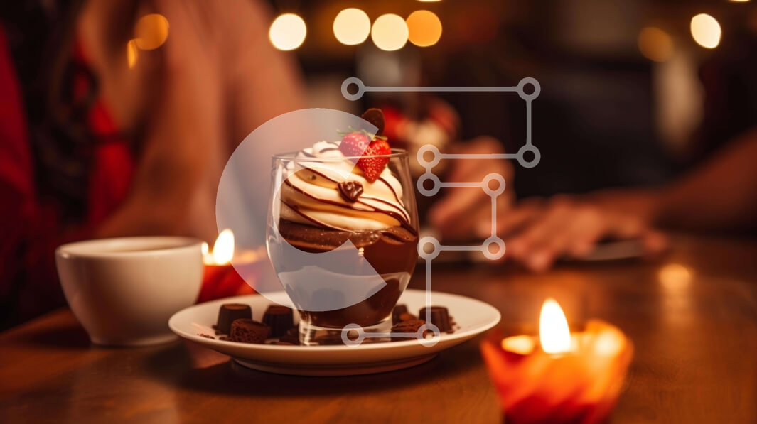 Σετ των 2 Intra Συλλεκτικό Ξύλινο Παζλ Plywood  4mm - Λαχταριστό επιδόρπιο σοκολάτας με σαντιγί και πασπάλισμα Σε Ξύλινο Κουτί - Διαστάσεις: 10x10 cm – 25 κομμάτια