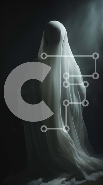 Intra Συλλεκτικό Ξύλινο Παζλ Plywood  4mm - Ghostly Figure σε λευκό Σε Ξύλινο Κουτί - Διαστάσεις Puzzle: 10x10 cm – 25 κομμάτια