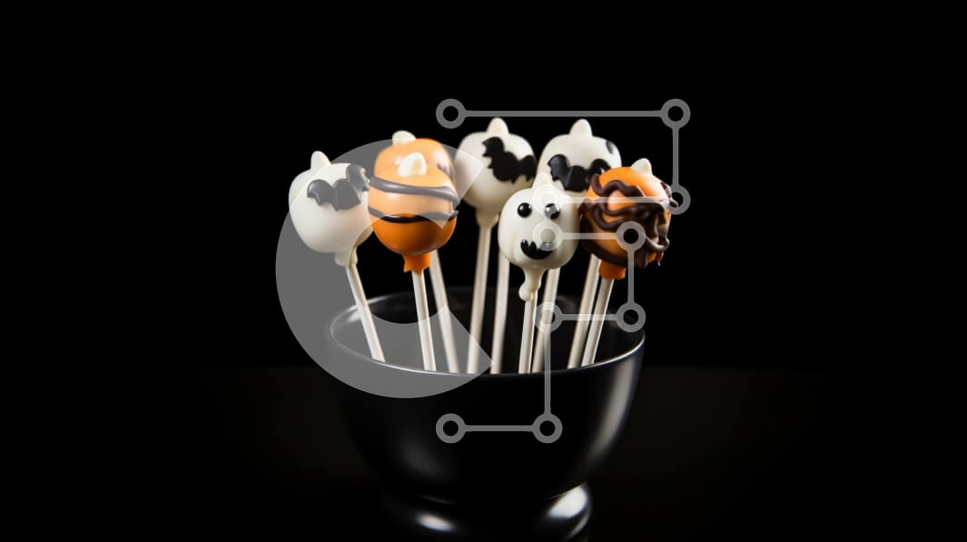 Σετ των 2 Intra Συλλεκτικό Ξύλινο Παζλ Plywood  4mm - Cake Pops και Lollipops in a Cup με θέμα το Halloween Σε Ξύλινο Κουτί - Διαστάσεις: 10x10 cm – 25 κομμάτια