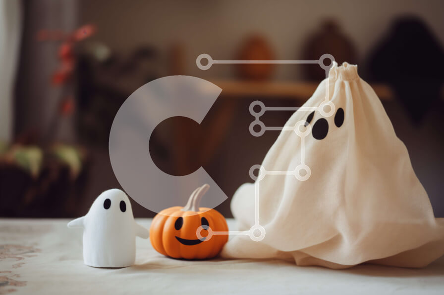 Intra Συλλεκτικό Ξύλινο Παζλ Plywood  4mm - Απόκοσμα φαντάσματα αποκριών σε ένα διακοσμημένο τραπέζι Σε Ξύλινο Κουτί - Διαστάσεις: 10x10 cm – 25 κομμάτια