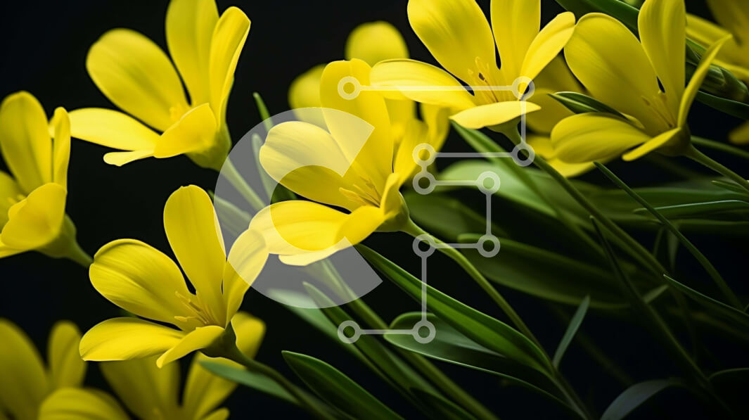 Intra Συλλεκτικό Ξύλινο Παζλ Plywood  4mm - Μπουκέτο με κίτρινα λουλούδια σε πρώτο πλάνο Σε Ξύλινο Κουτί - Διαστάσεις: 10x10 cm – 25 κομμάτια